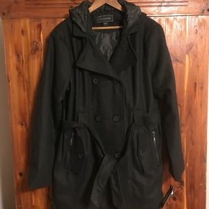 Metaphor Dark Navy Hooded Winter Jacket, Size XL